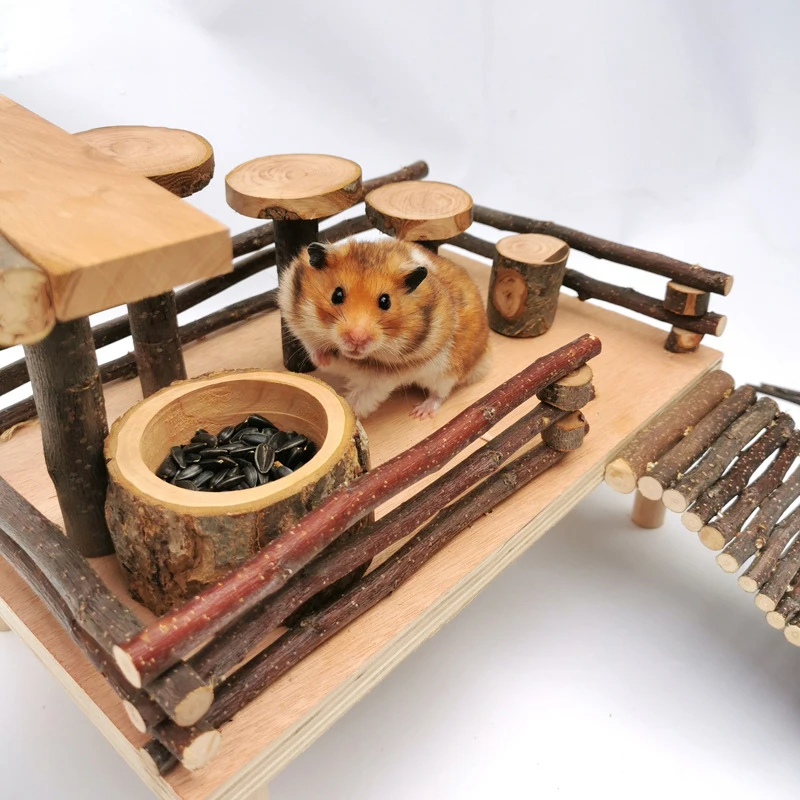 Pet Supplies Is Food - Houten Kom Voor Kleine Huisdierenhamster, Kleine