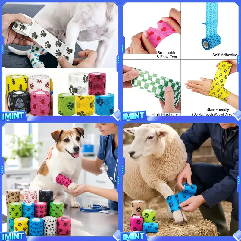 Pet Supplies Vet - Zelfklevende, ademende, cohesieve bandage met aangepaste