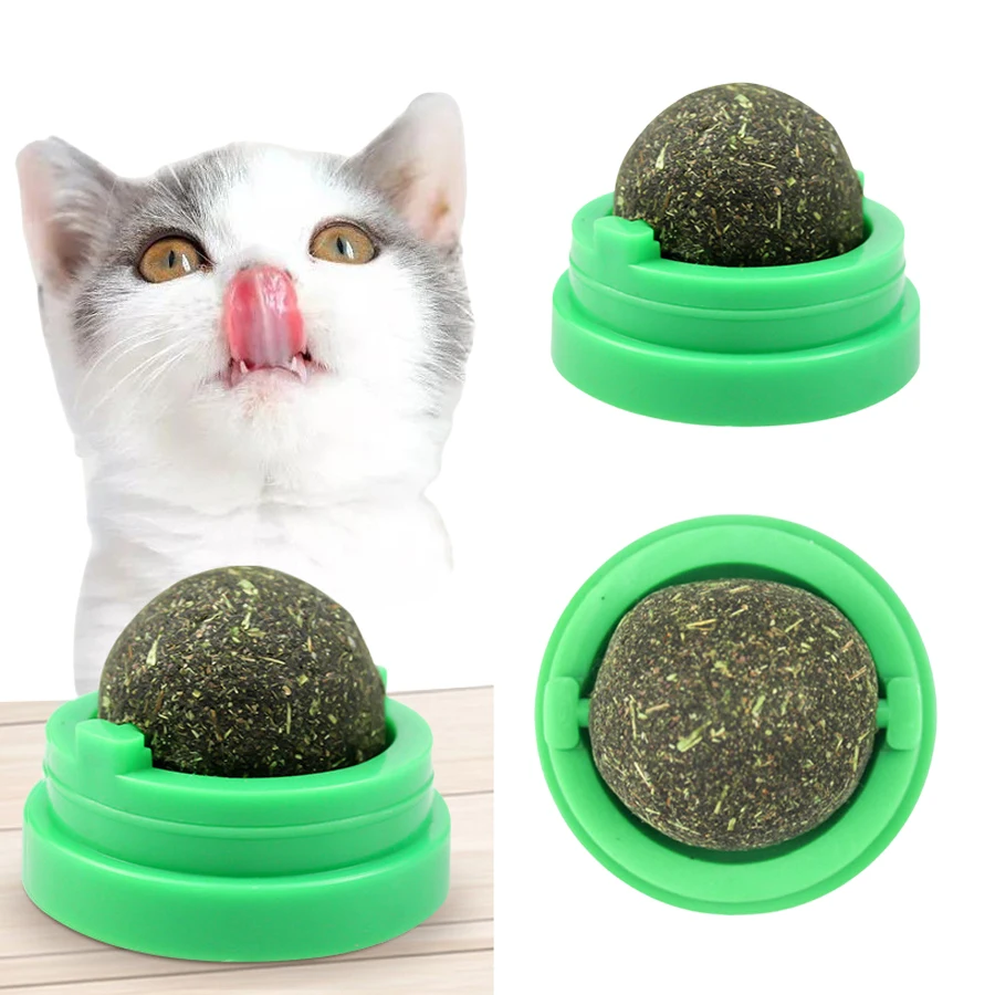 Catnip Toys - Draaiende kattenkruid muntbal voor katten, interactief