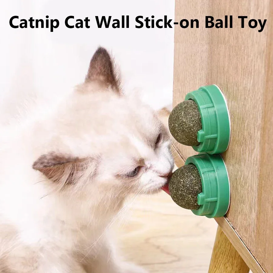 Catnip Toys - Kattenkruid Kattenmuur Kleefbal Speelgoed Natuurlijk Kattengras