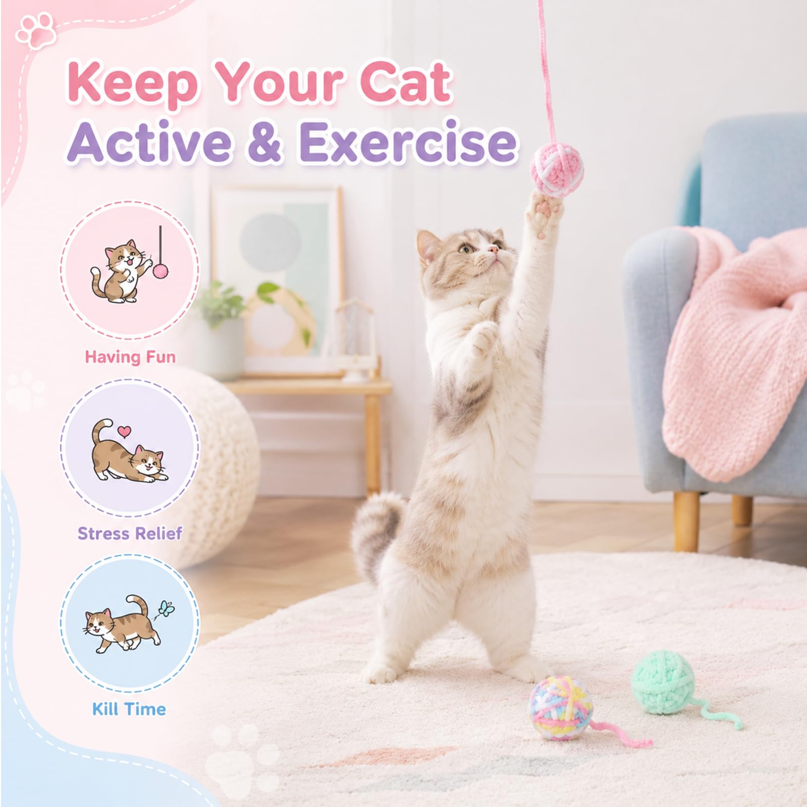 Katten speelgoed ballen wollen - Catnip Toys recensie en prijs