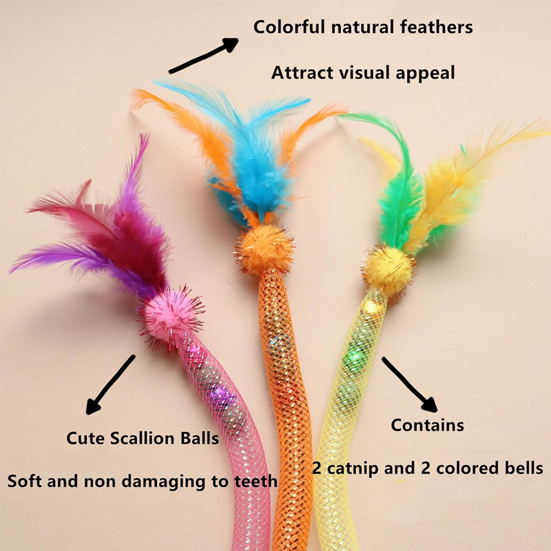 Feather Teasing Cat Stick Elas - Catnip Toys recensie en prijs