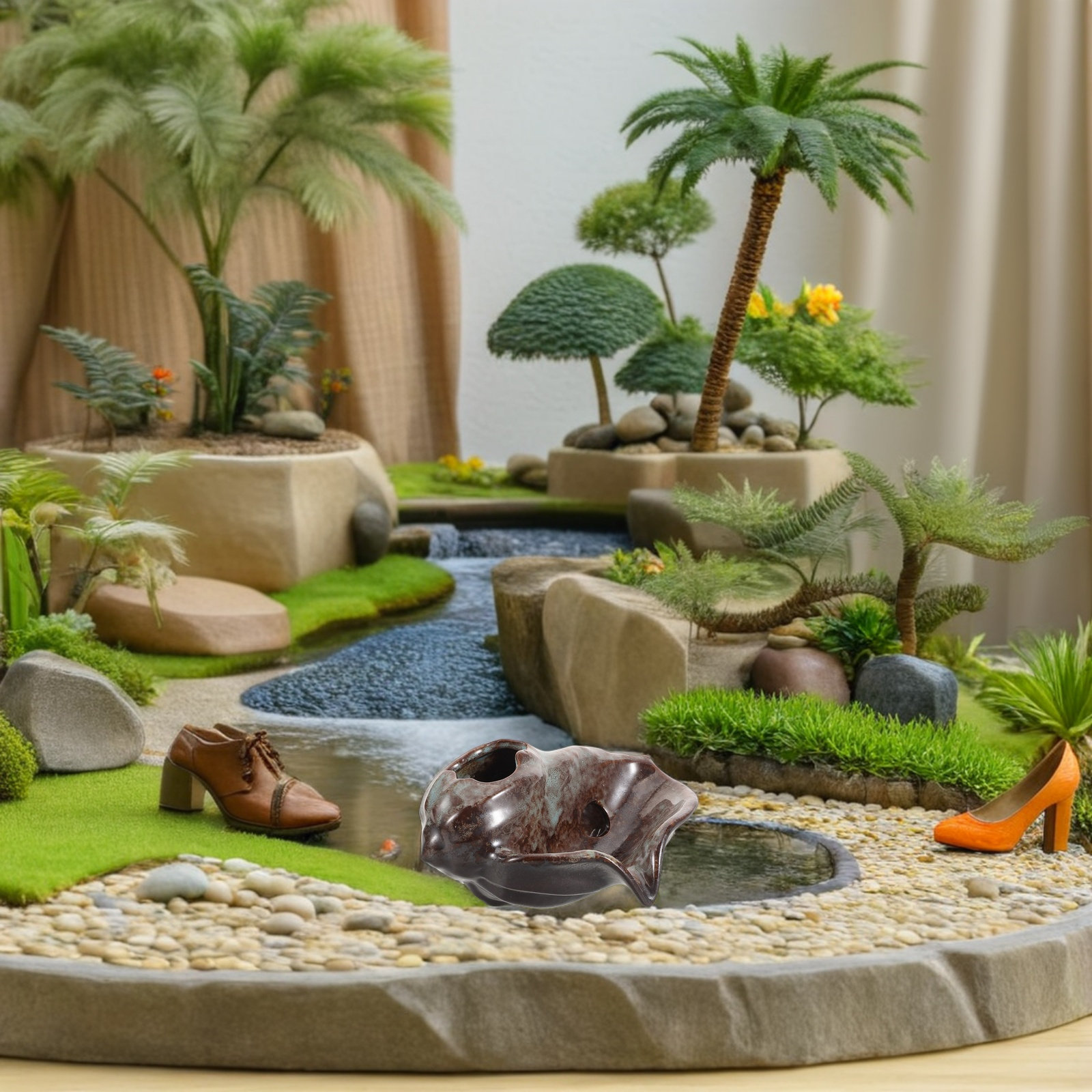 Keramische potfontein Waterval - Aquarium Fish Tank recensie en prijs