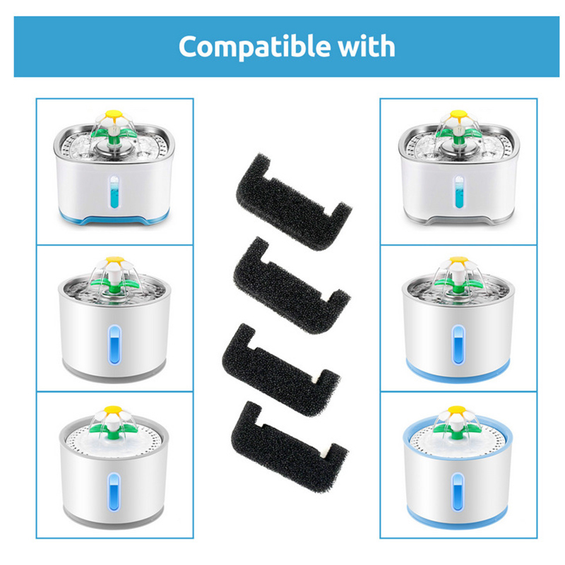 1/4Pc Sponsfilter Voor Kattenw - Cat Water Fountain Filter recensie en prijs