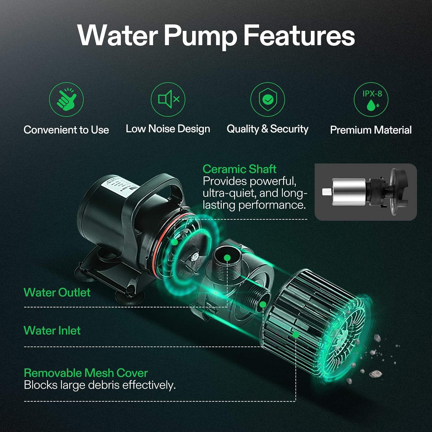1600GPH Subwaterpomp voor vijv - Aquarium Fish Tank recensie en prijs