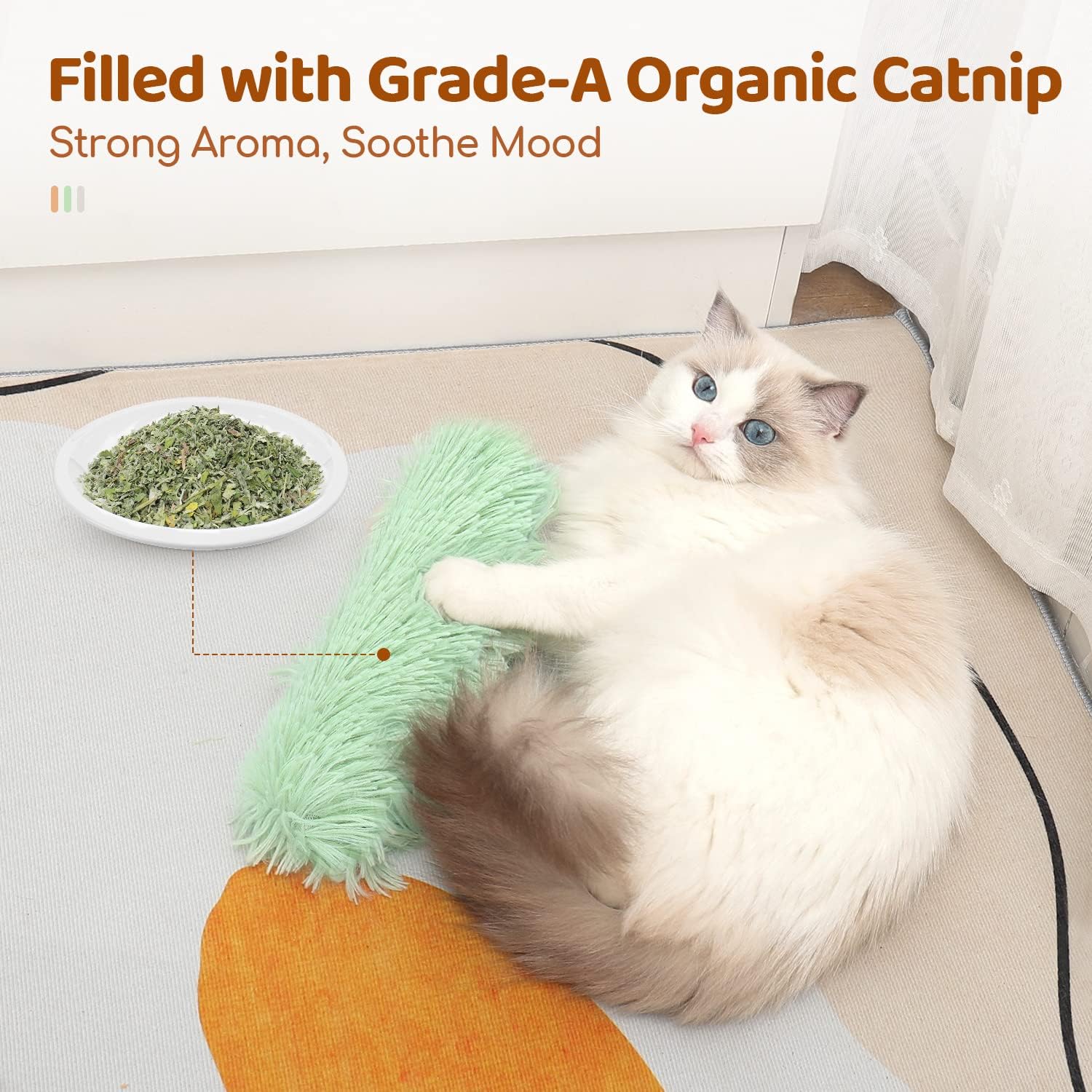 Kattenkussens, 3-pack, zacht e - Catnip Toys recensie en prijs